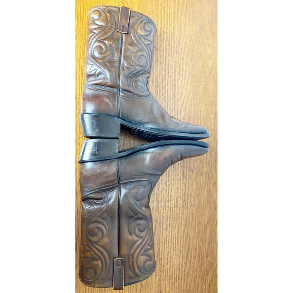 Vintage Acme Western Men 9 D Inlay Boots (Resoled) main image 3